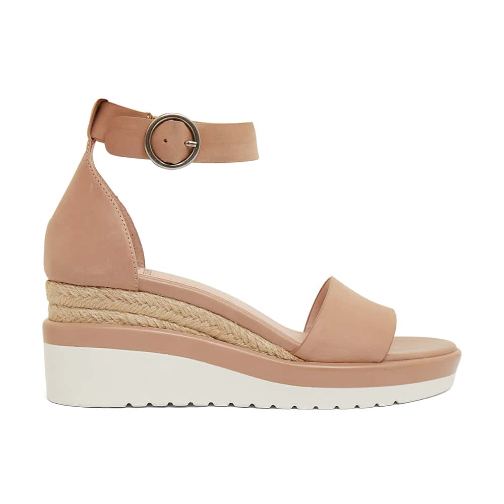 Idaho Espadrille in Nude Leather