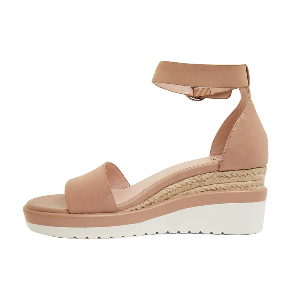 Idaho Espadrille in Nude Leather