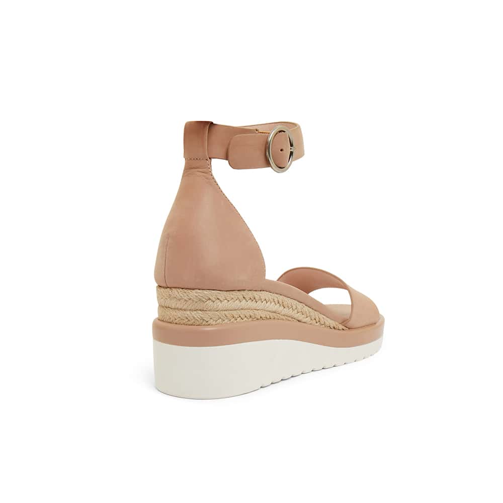 Idaho Espadrille in Nude Leather