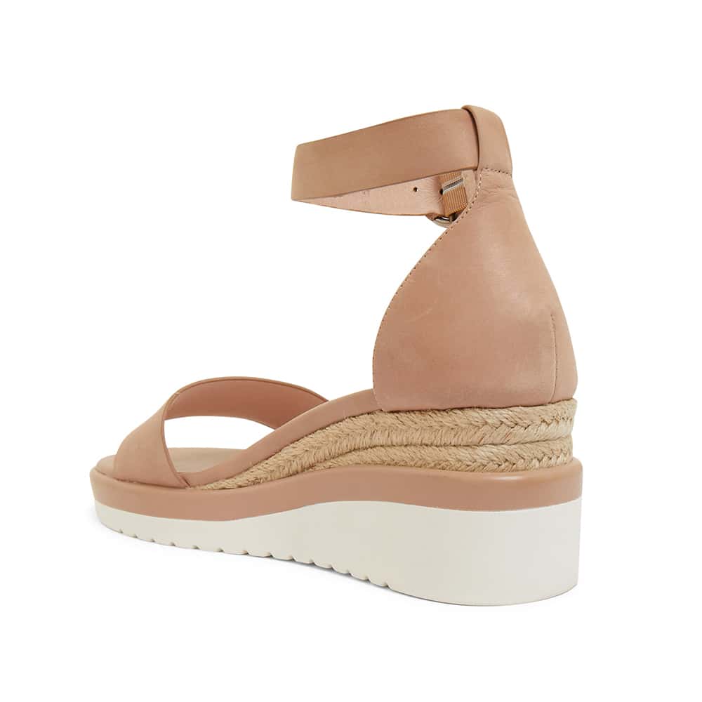 Idaho Espadrille in Nude Leather