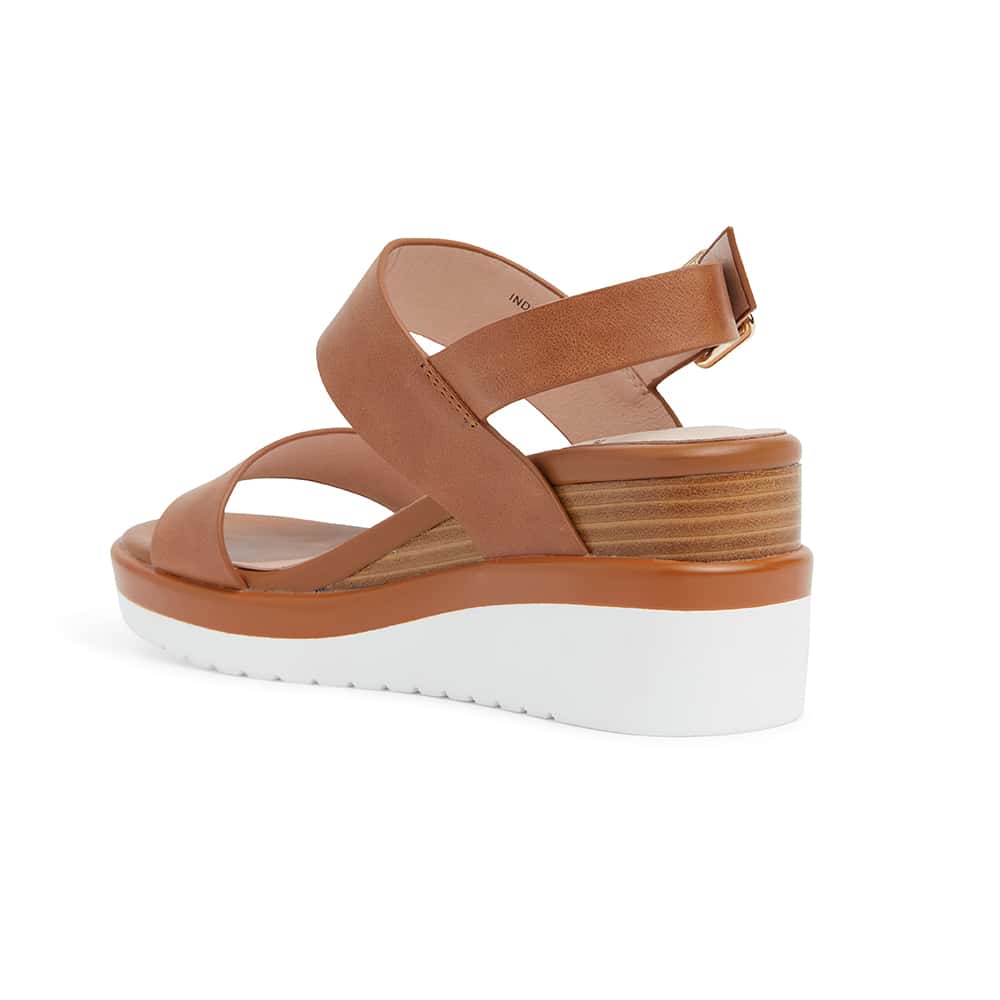 Indiana Wedge in Tan Leather