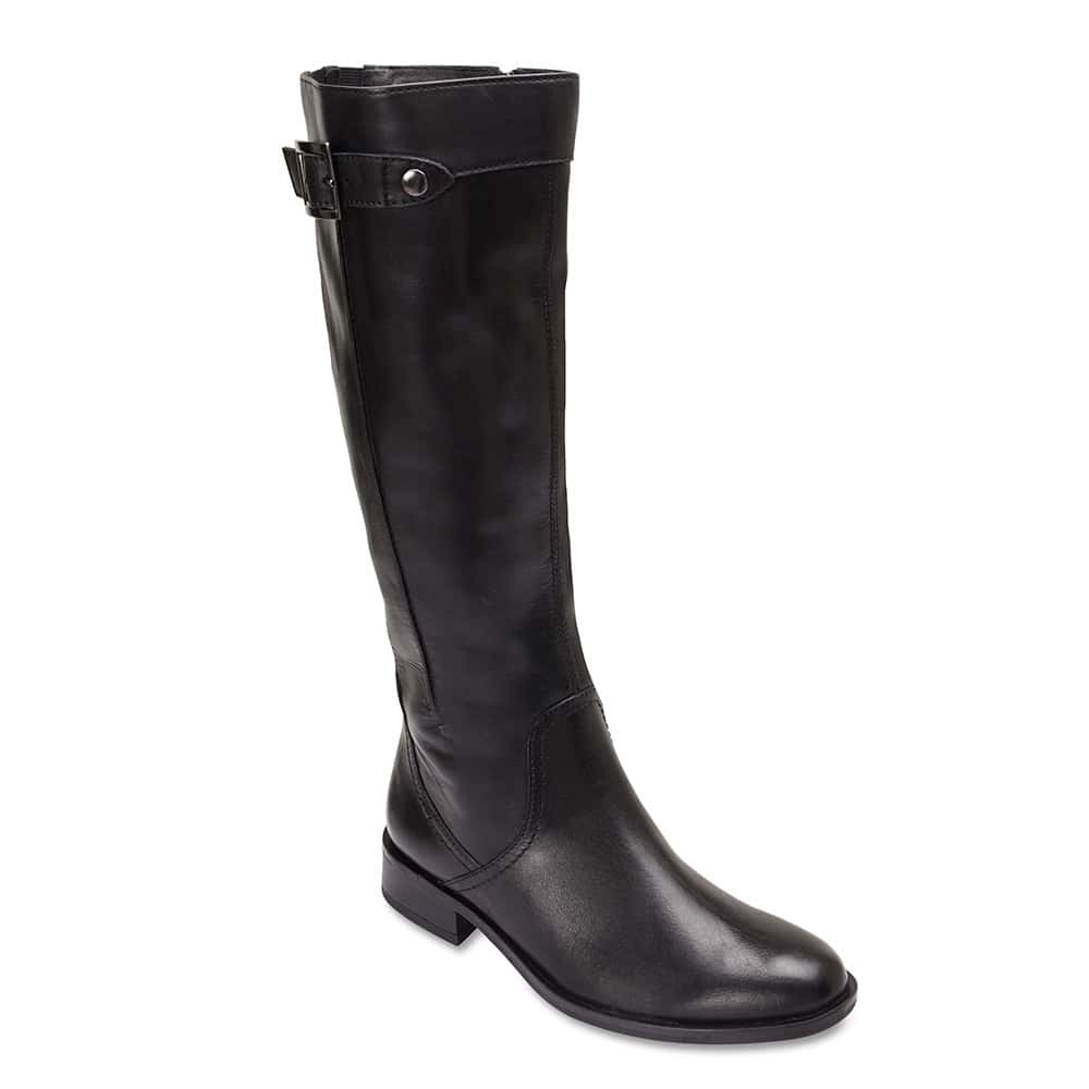 Irwin Boot in Black Hi Shine Leather