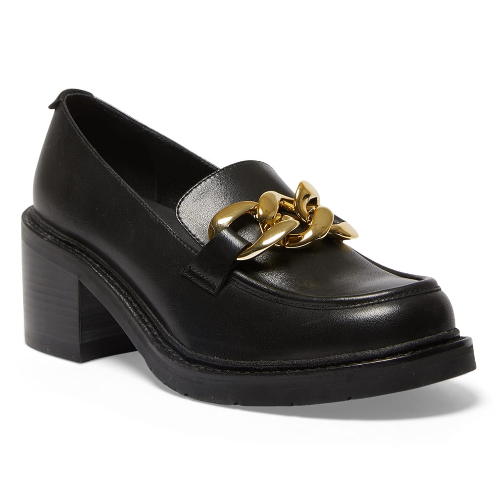 Jade Loafer in Black Leather