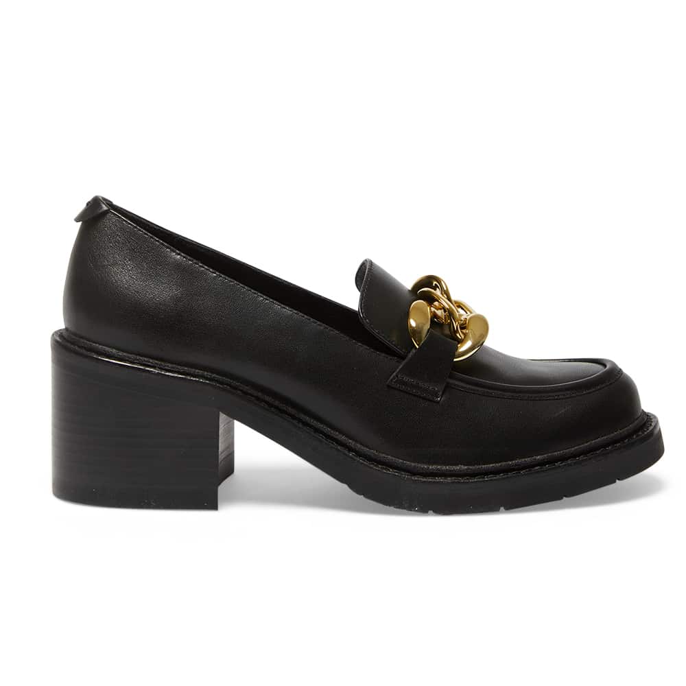 Jade Loafer in Black Leather
