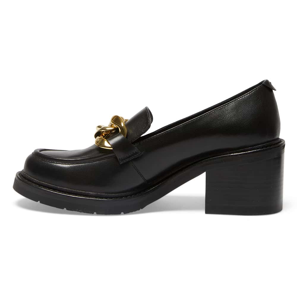 Jade Loafer in Black Leather