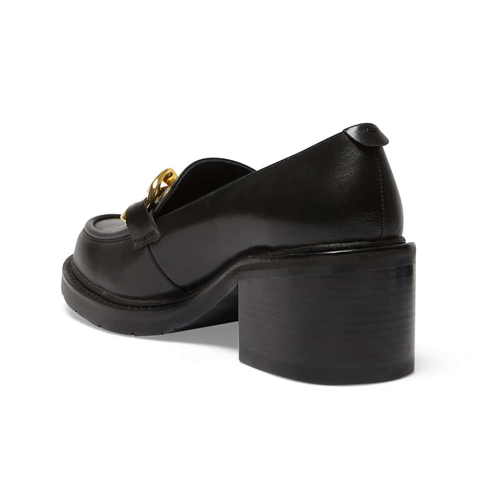 Jade Loafer in Black Leather