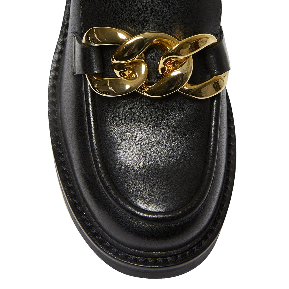 Jade Loafer in Black Leather