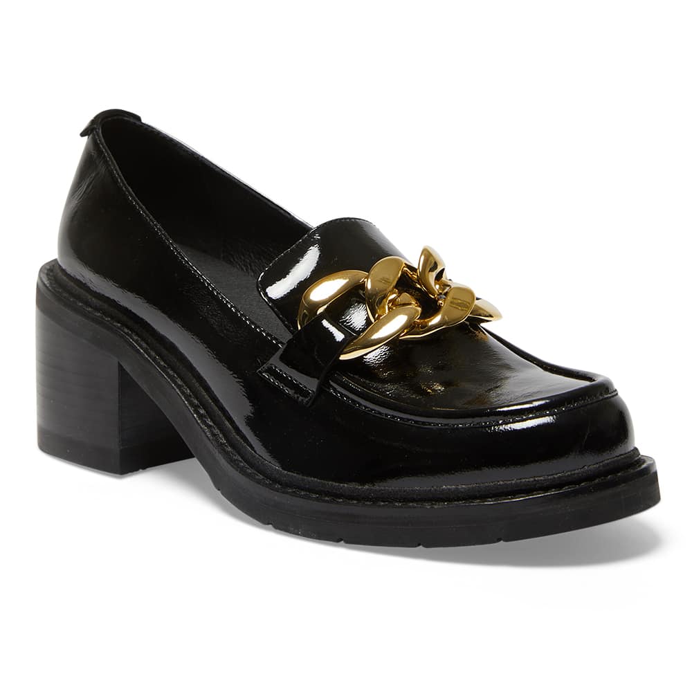 Jade Loafer in Black Patent