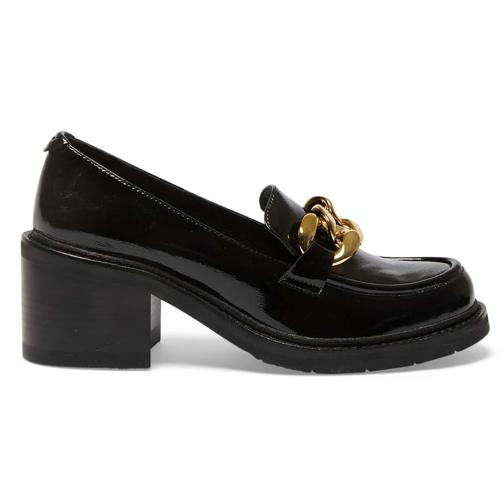 Jade Loafer in Black Patent