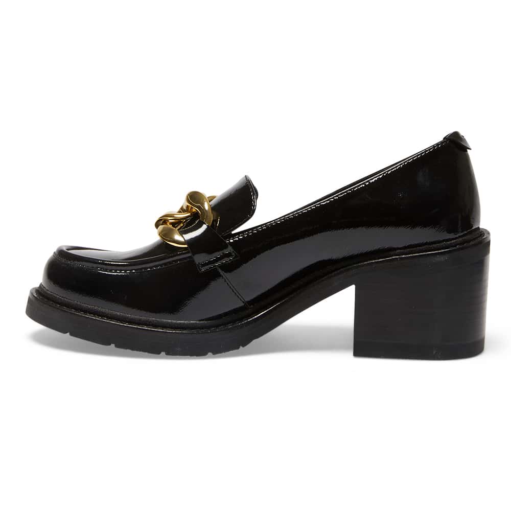 Jade Loafer in Black Patent