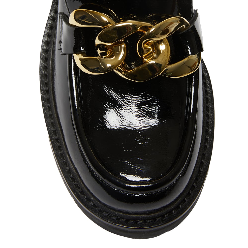 Jade Loafer in Black Patent