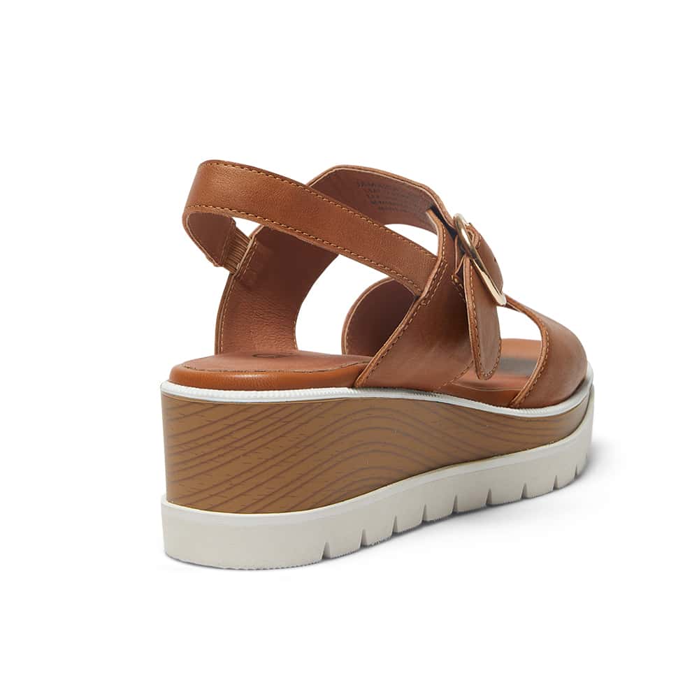 Jamaica Wedge in Tan Leather