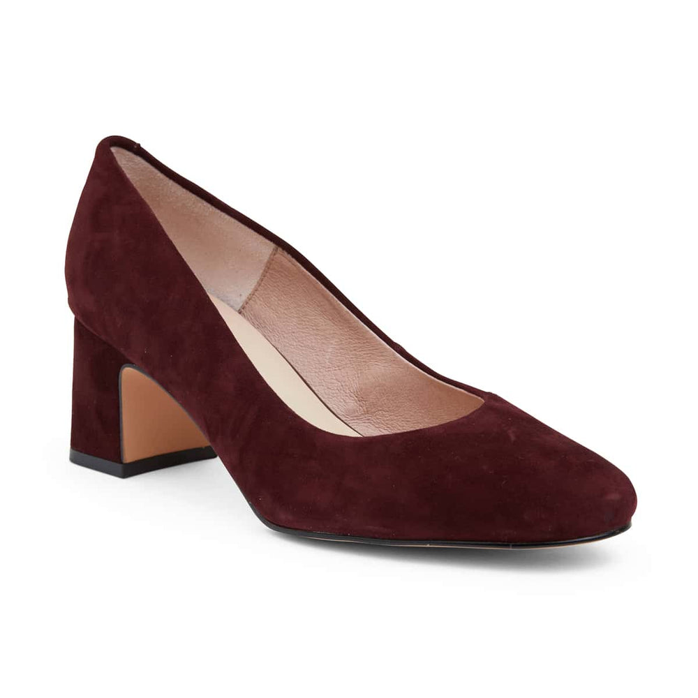 Joyce Heel in Burgundy Leather