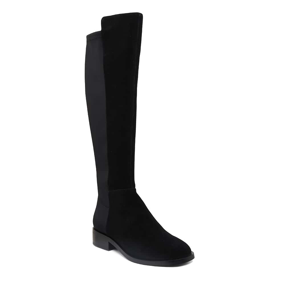 Kennedy Boot in Black Suede