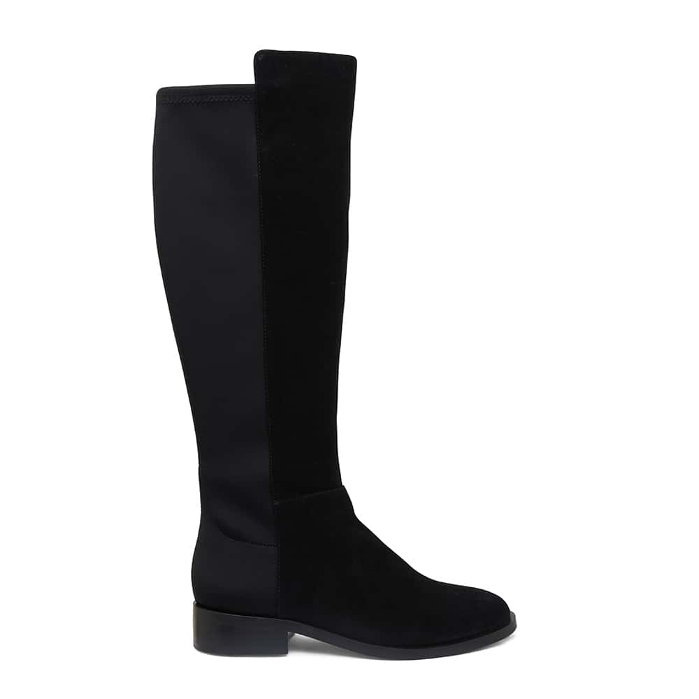 Kennedy Boot in Black Suede