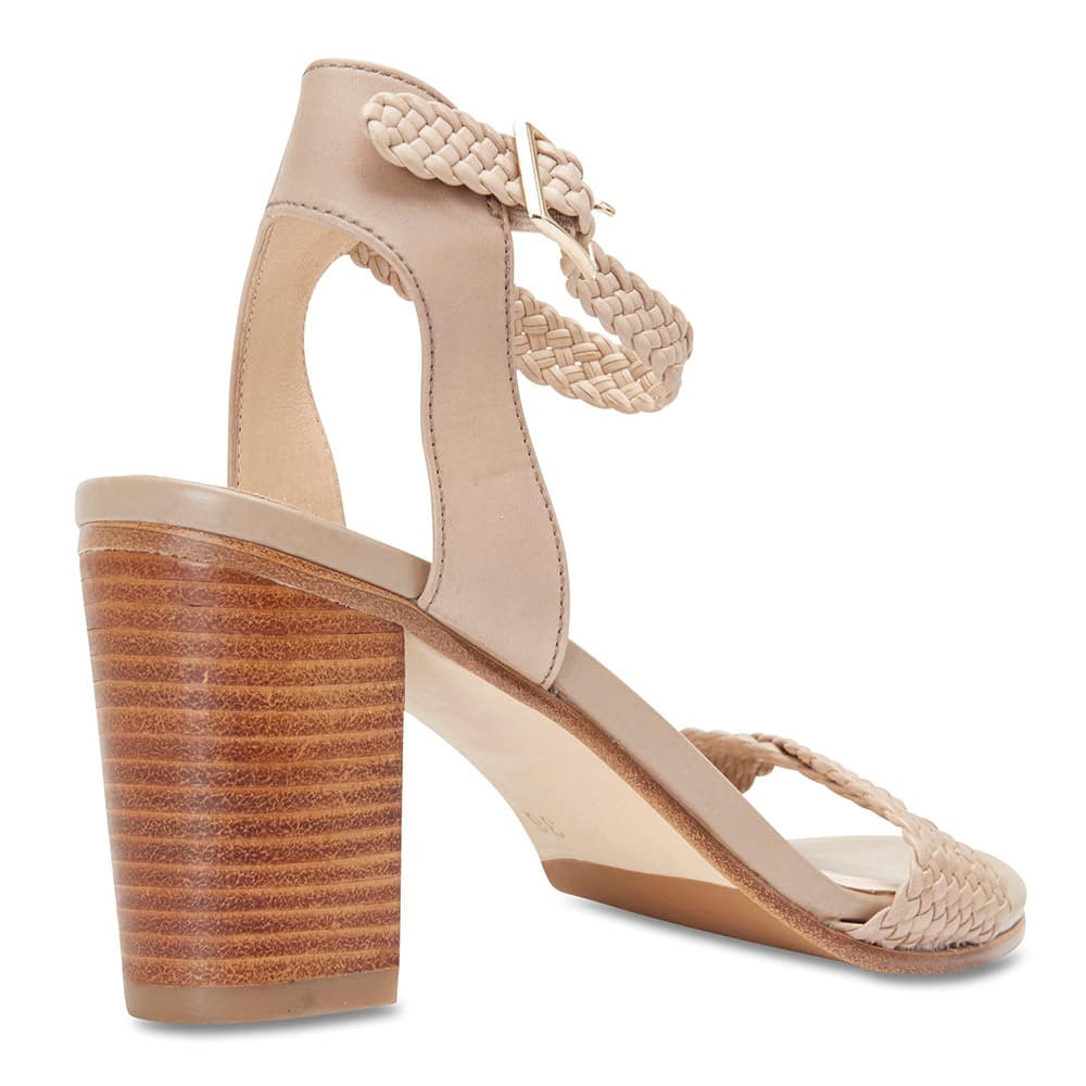 London Heel in Nude Leather