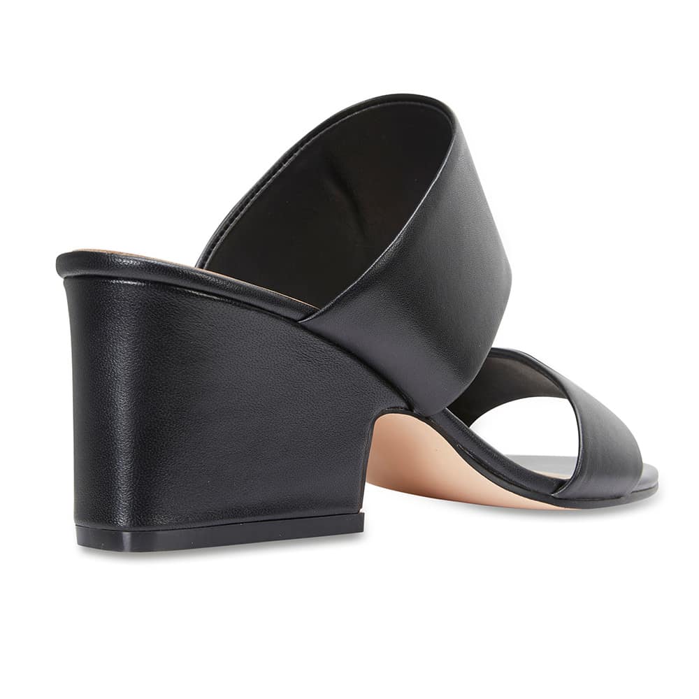 Marcella Heel in Black Leather