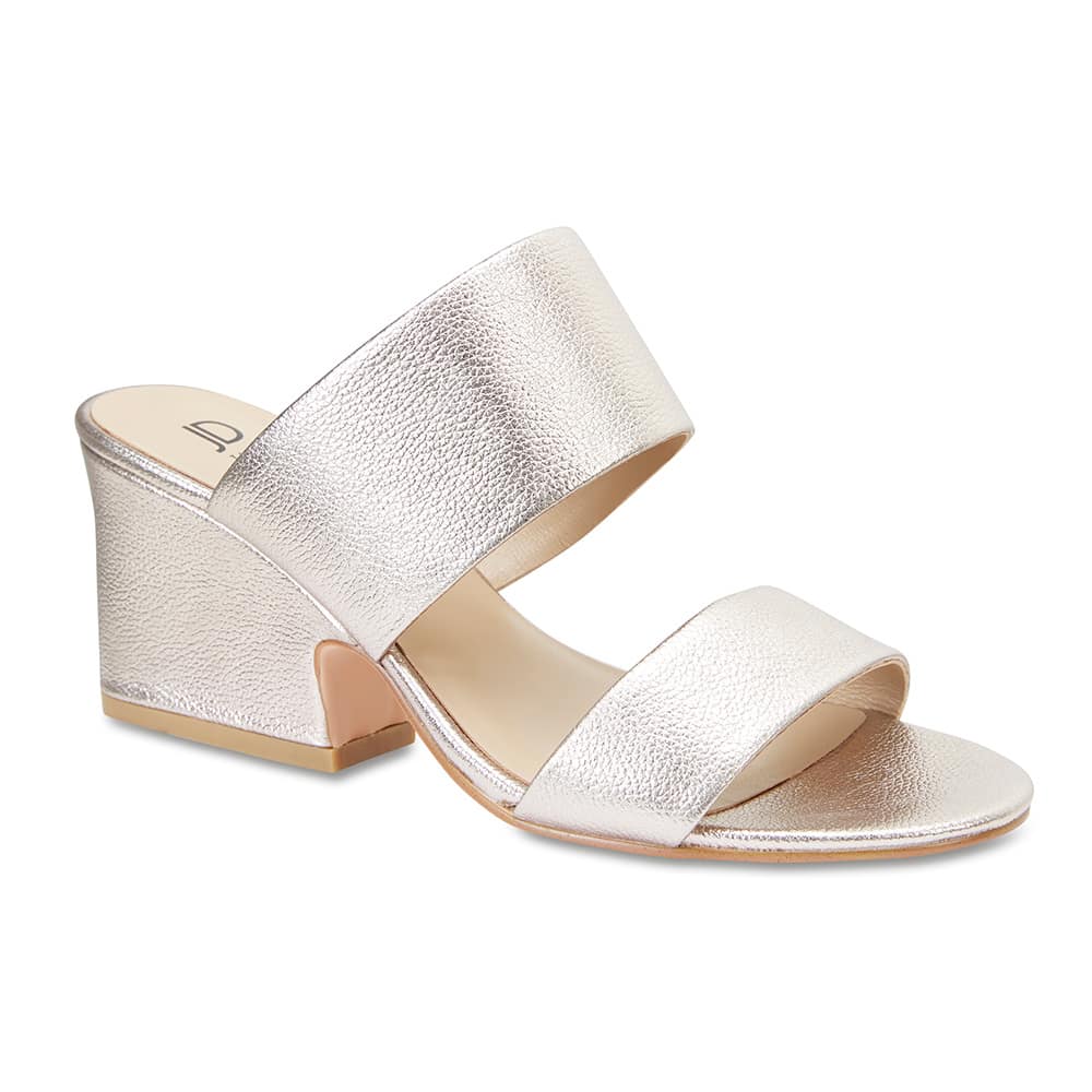 Marcella Heel in Soft Gold Leather