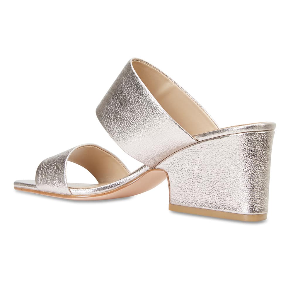 Marcella Heel in Soft Gold Leather