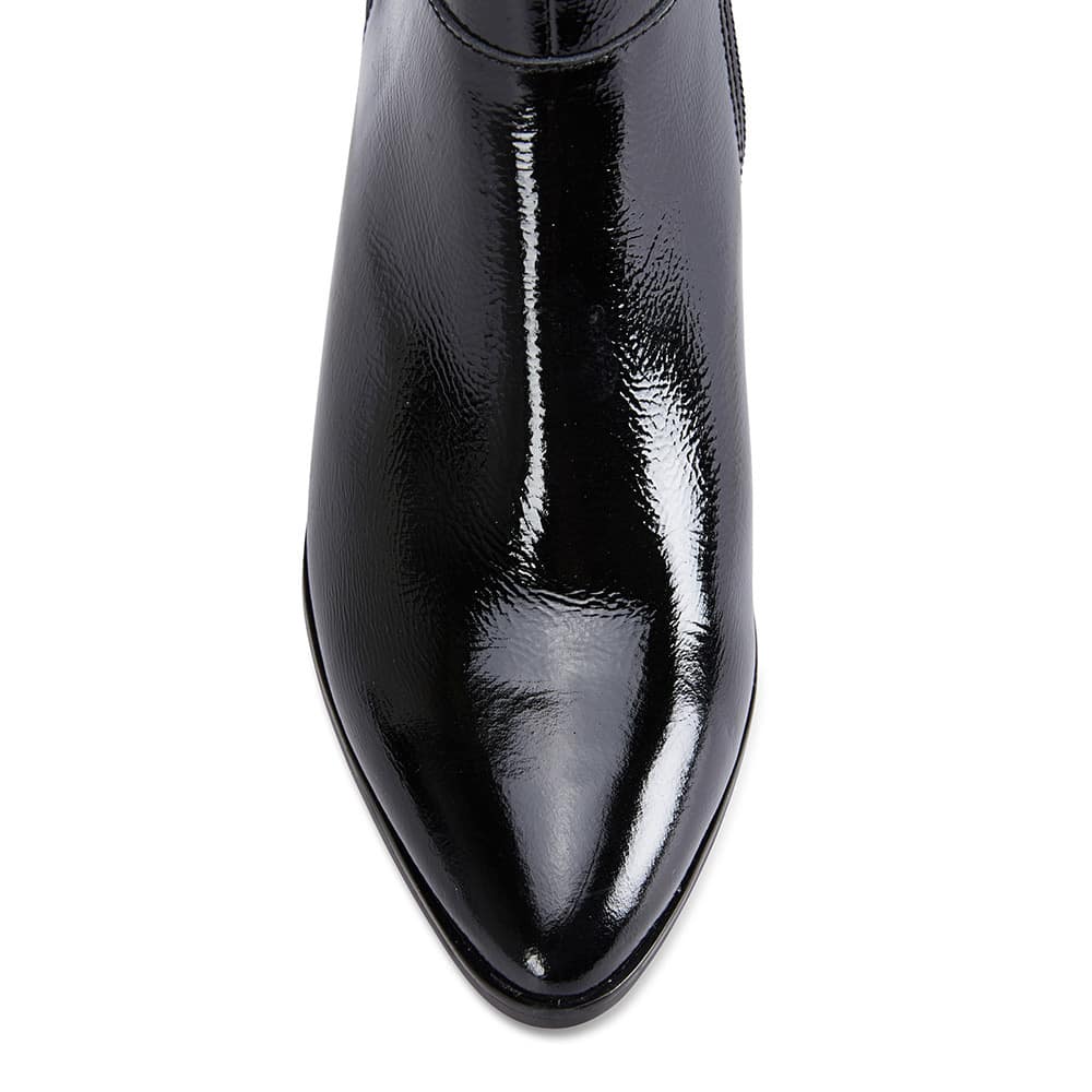 Mirage Boot in Black Patent