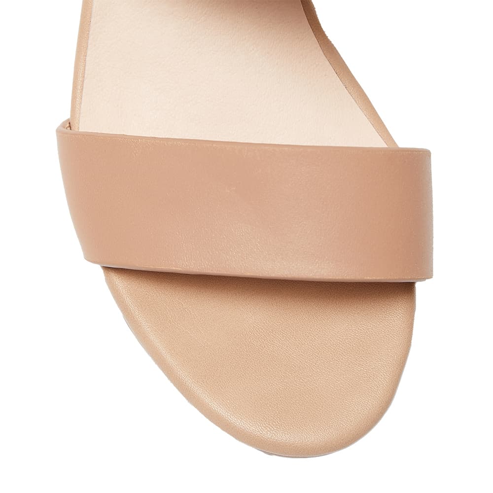 Nadia Heel in Nude Leather