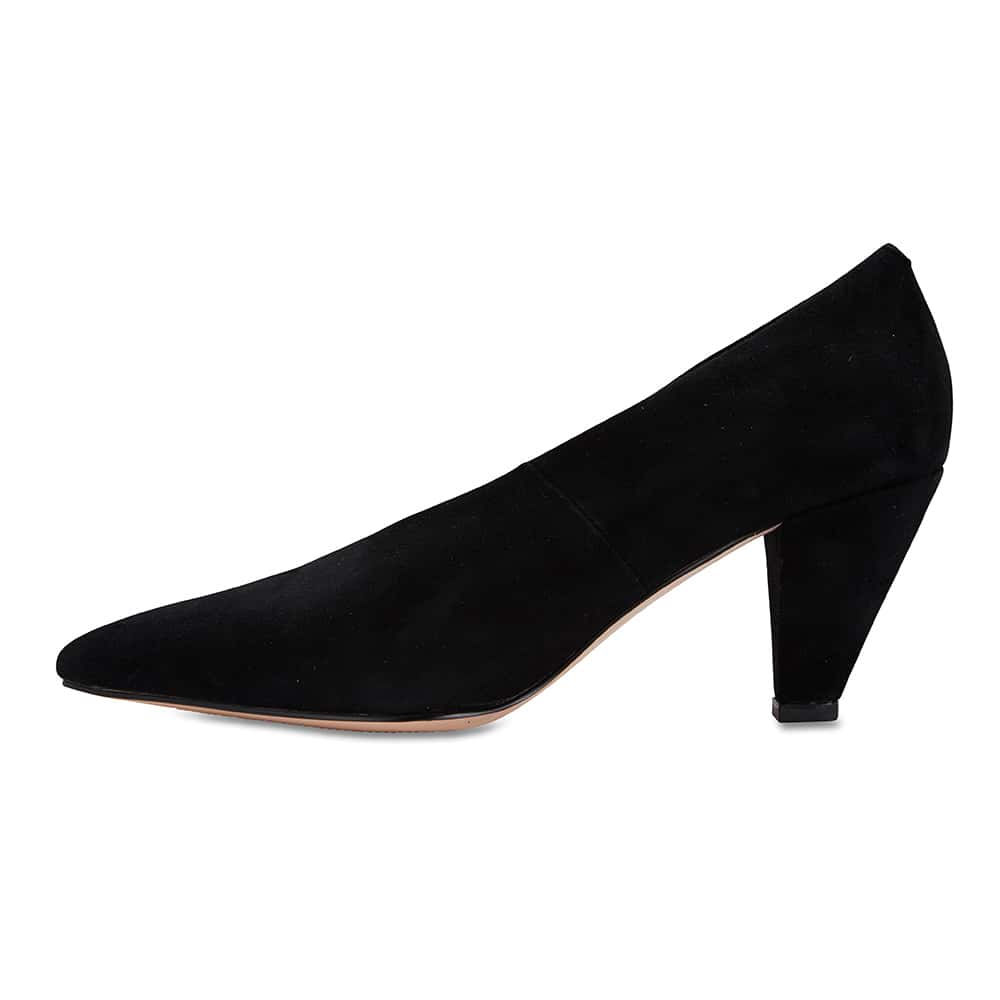 Nancy Heel in Black Suede