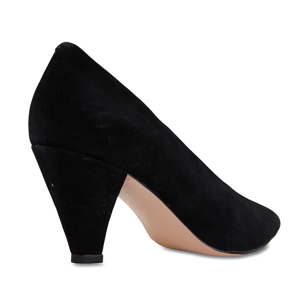 Nancy Heel in Black Suede