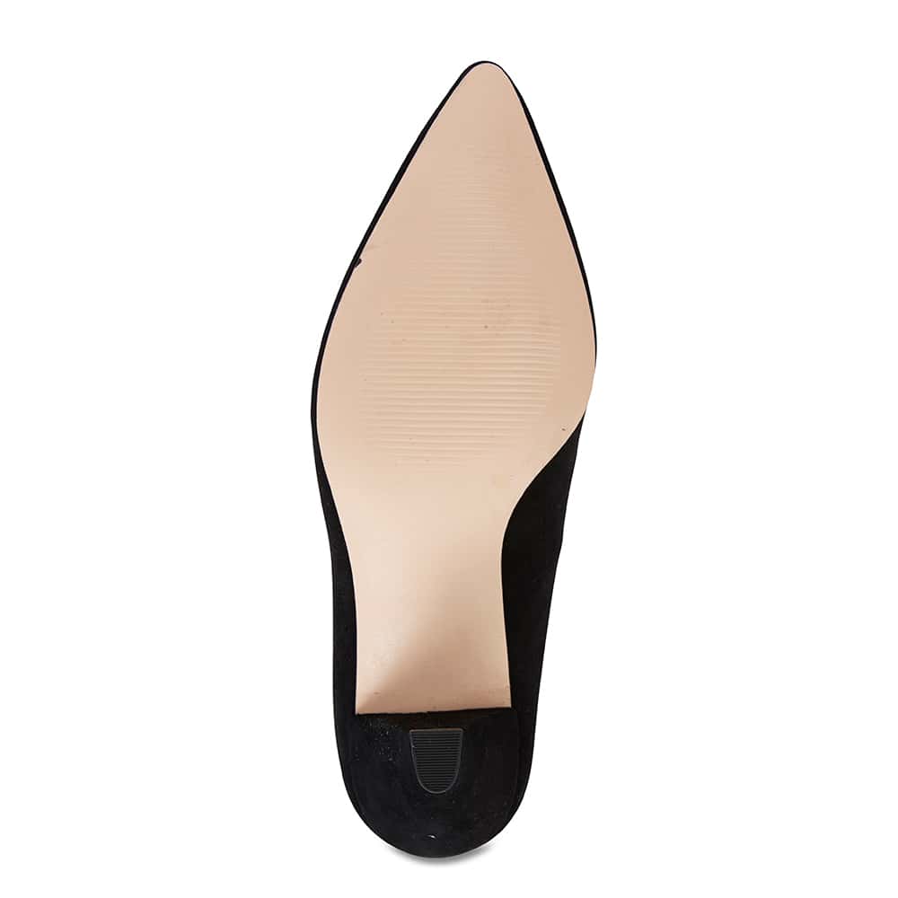 Nancy Heel in Black Suede