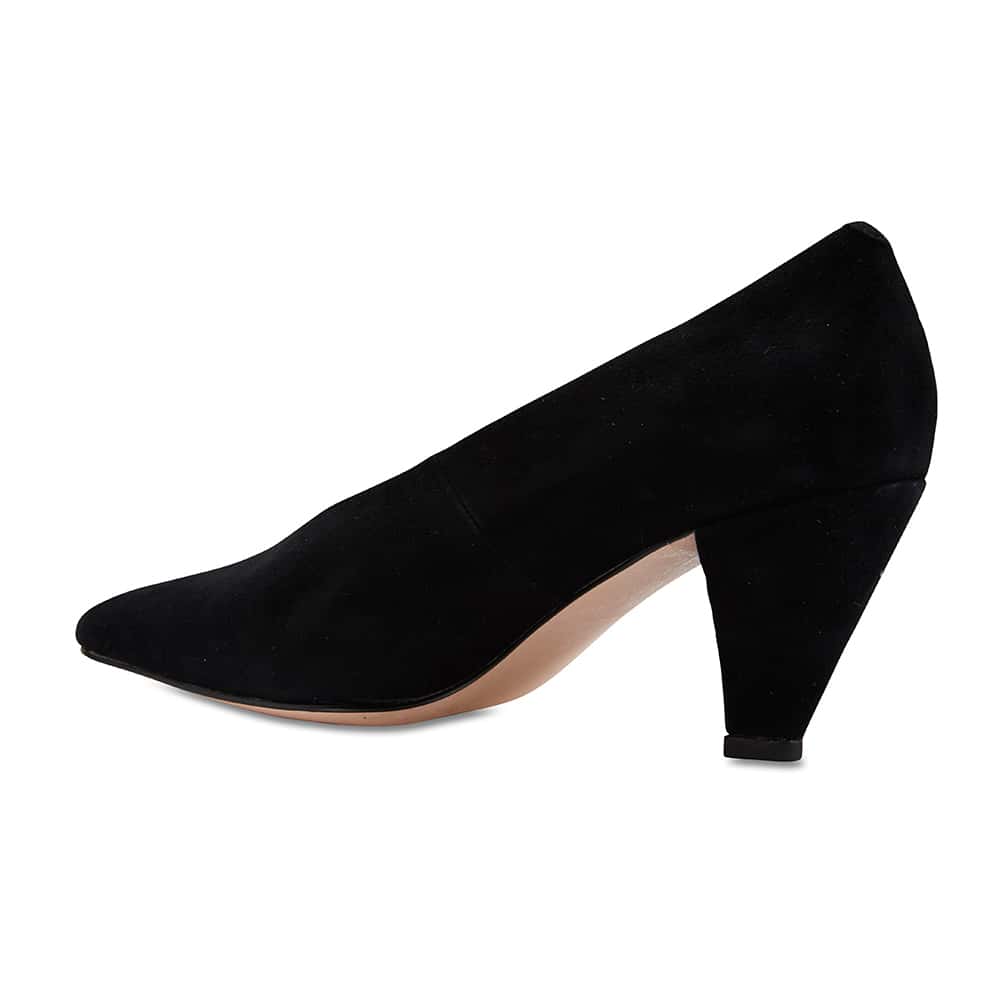 Nancy Heel in Black Suede