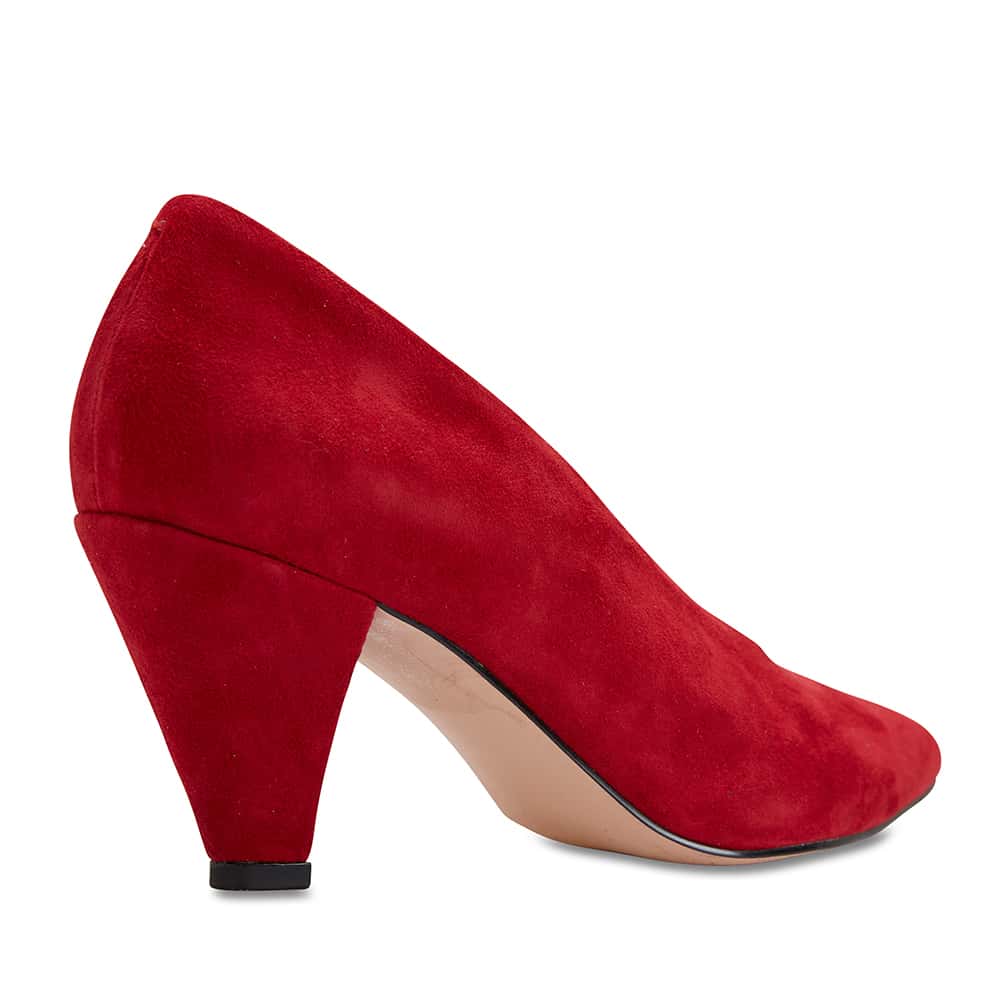 Nancy Heel in Red Suede