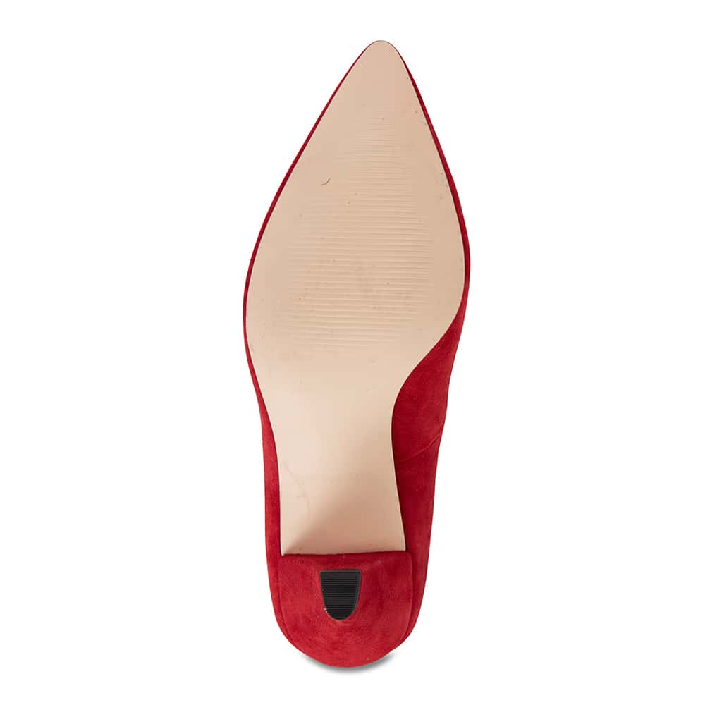 Nancy Heel in Red Suede