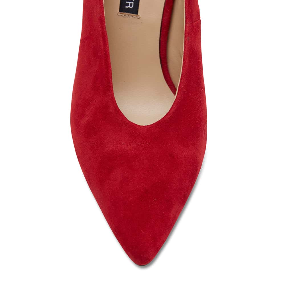 Nancy Heel in Red Suede