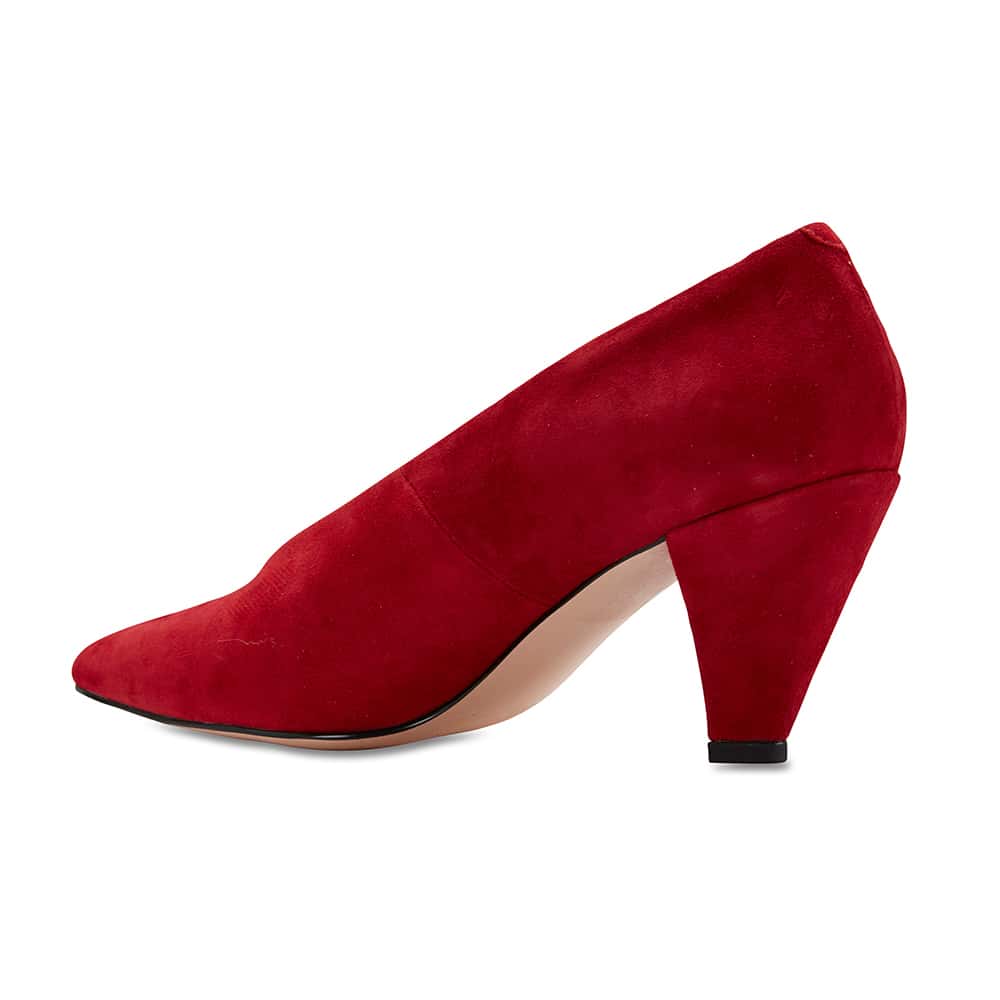 Nancy Heel in Red Suede