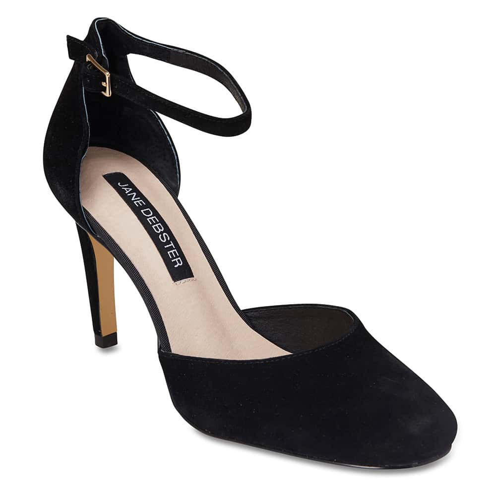 Naomi Heel in Black Suede