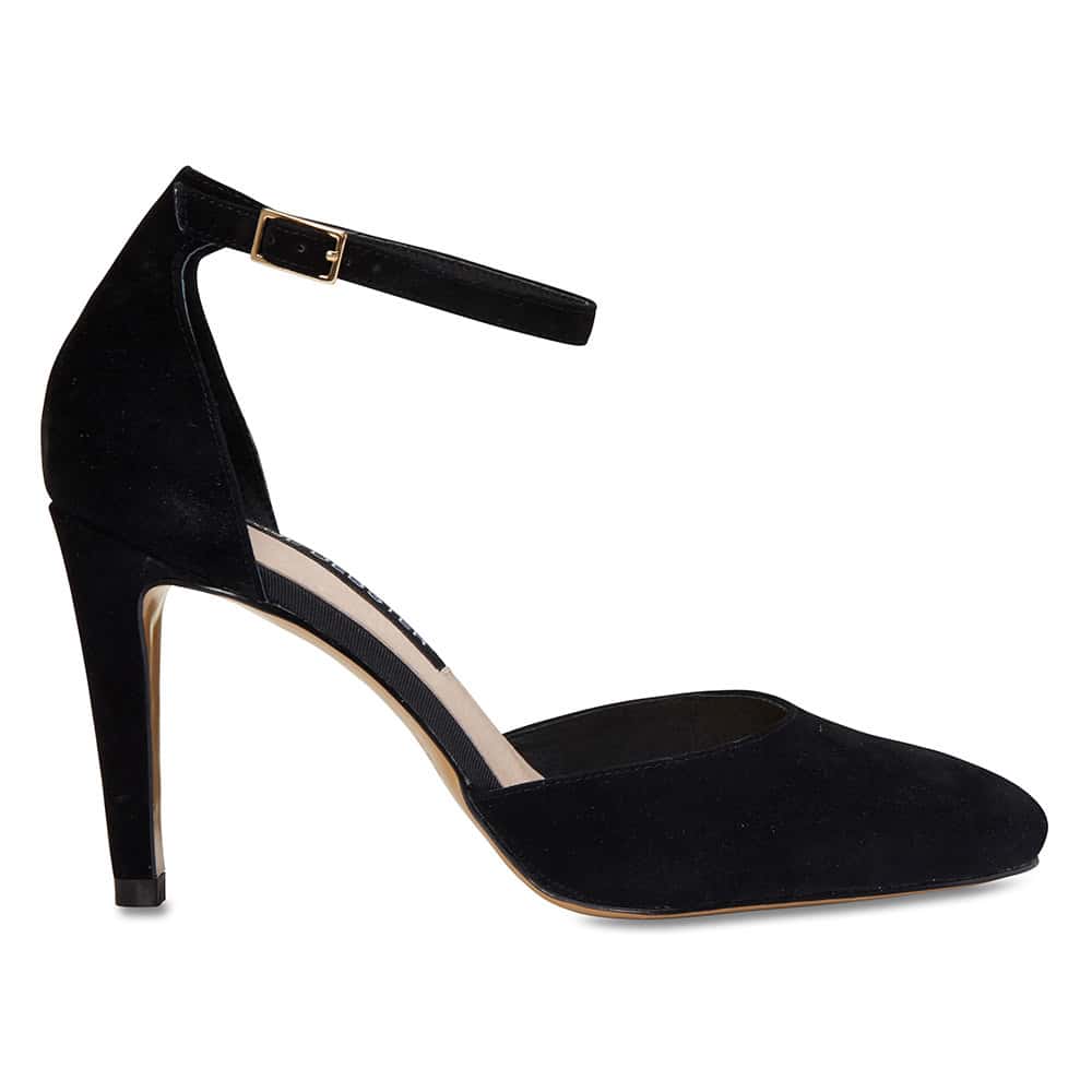 Naomi Heel in Black Suede