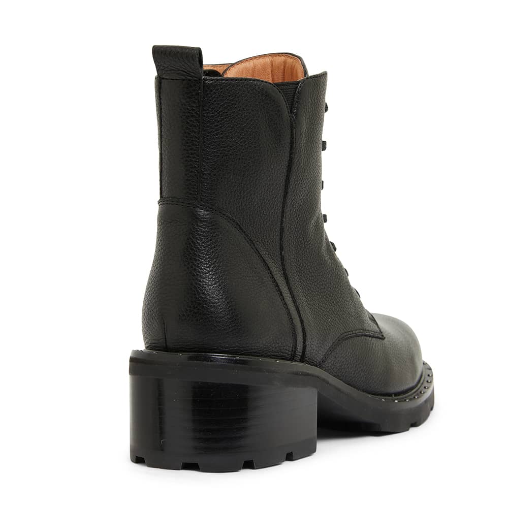 National Boot in Black Leather