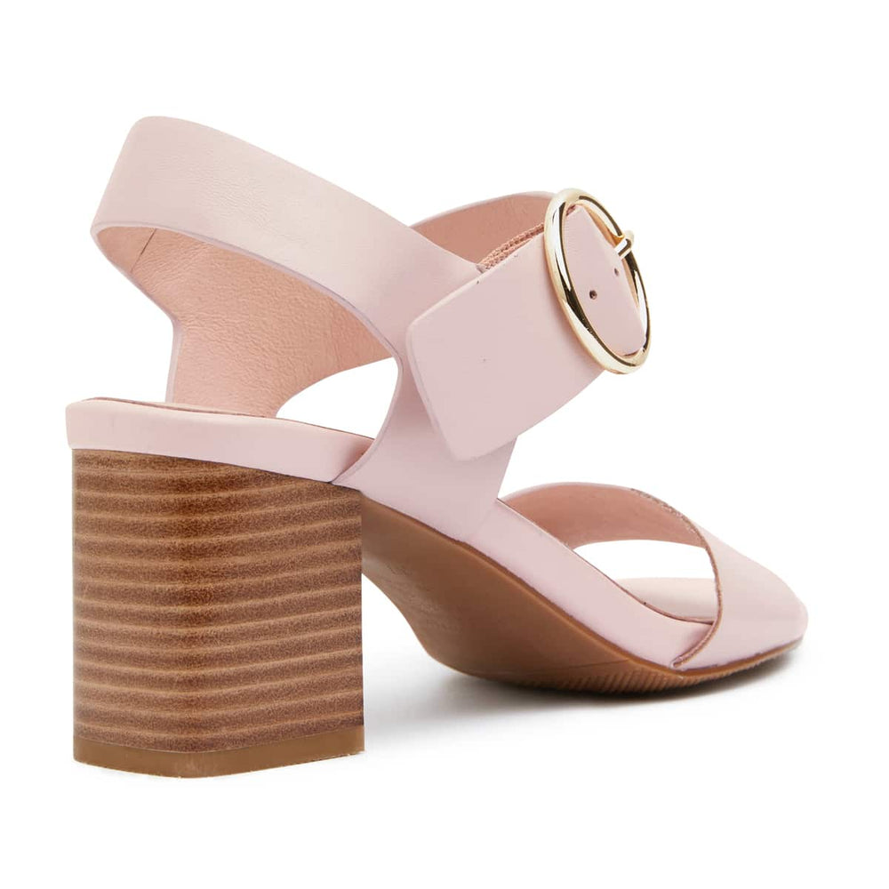 Nickel Heel in Nude Leather