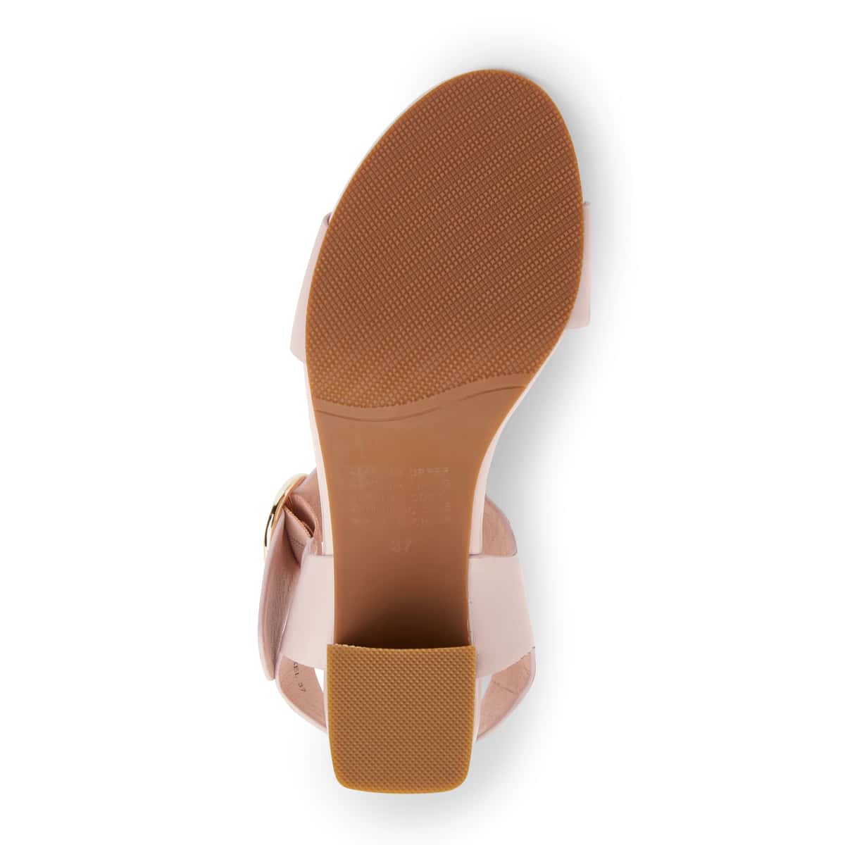 Nickel Heel in Nude Leather