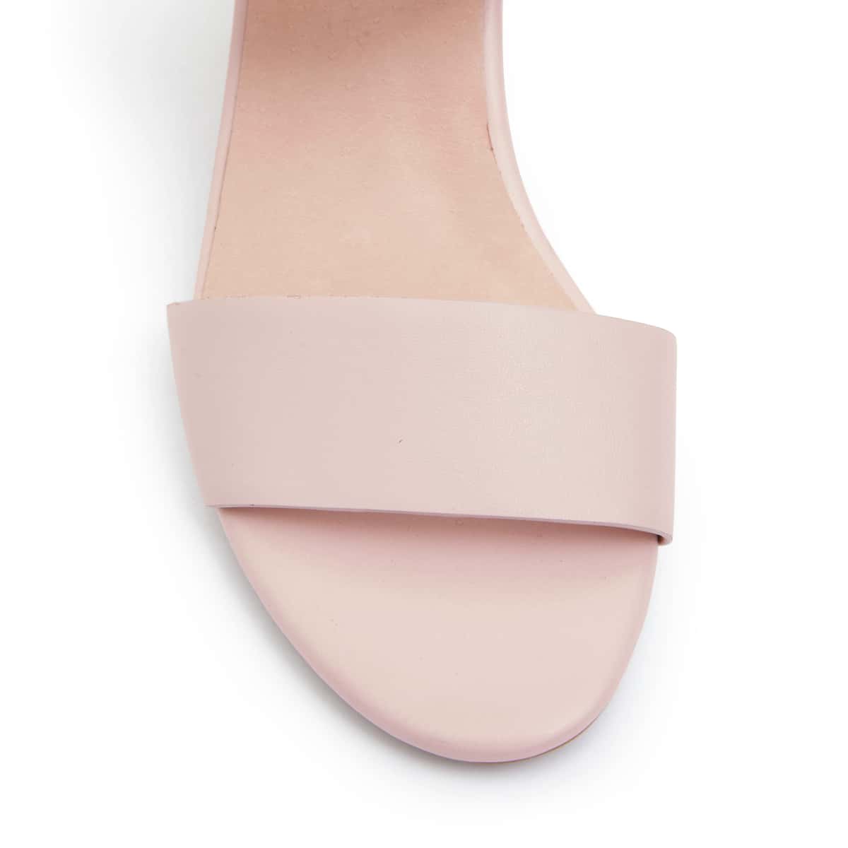 Nickel Heel in Nude Leather