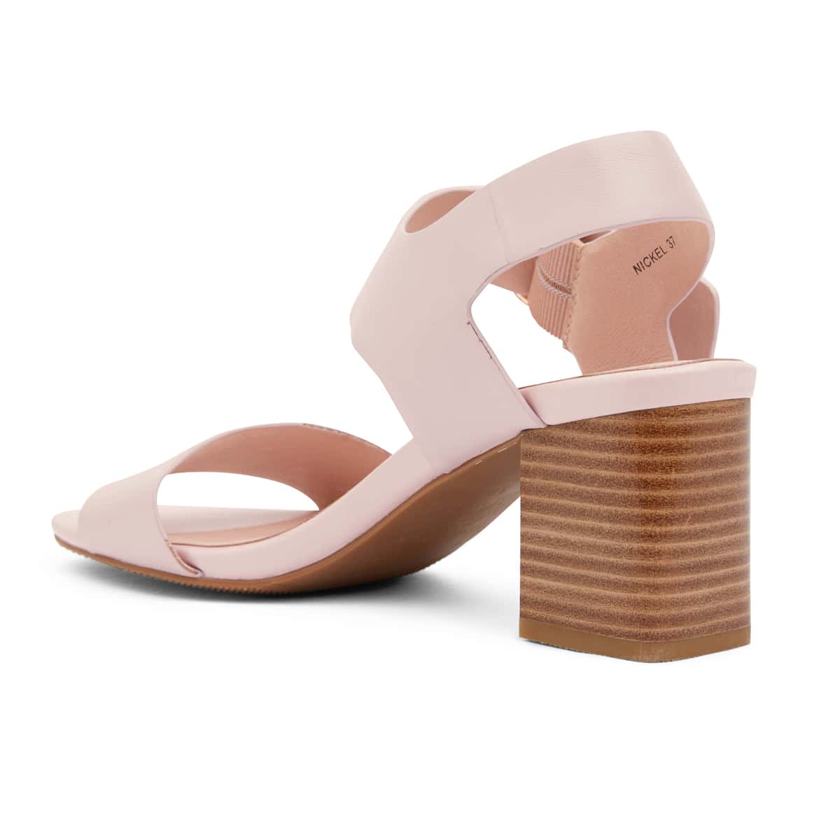 Nickel Heel in Nude Leather