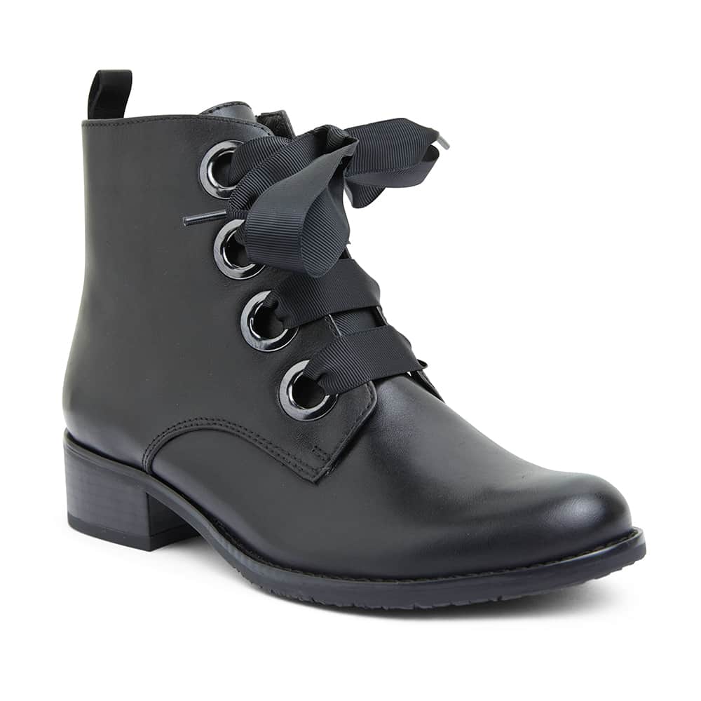 Nimble Boot in Black Leather