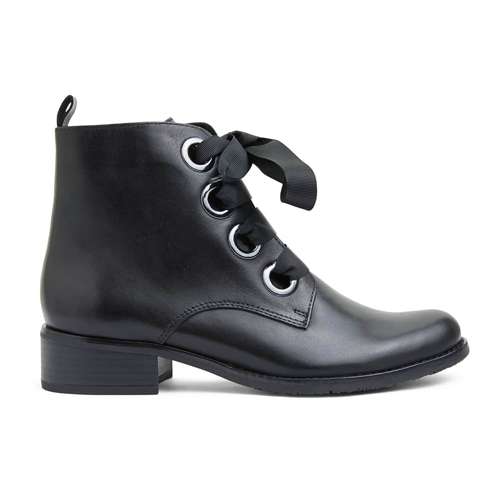 Nimble Boot in Black Leather