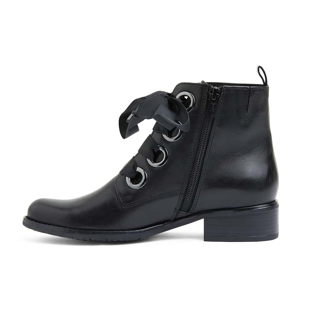 Nimble Boot in Black Leather