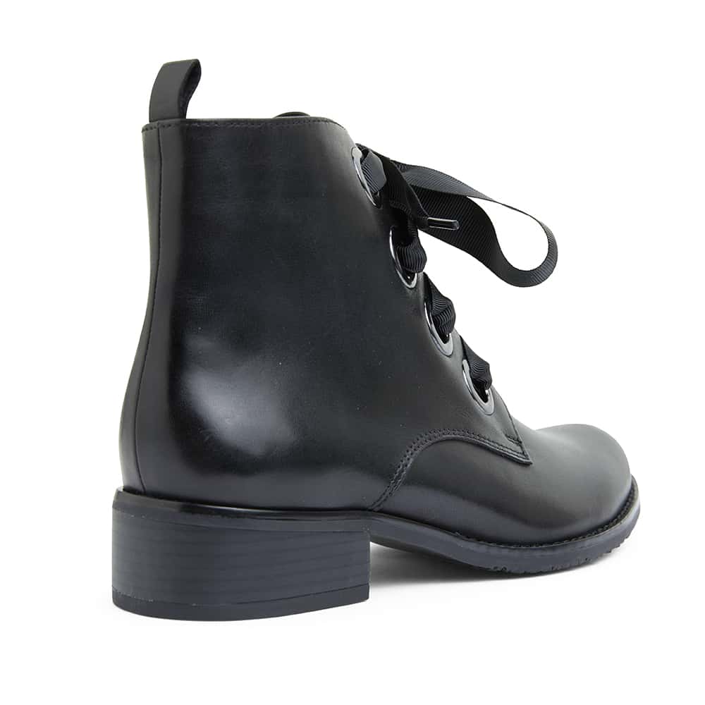 Nimble Boot in Black Leather
