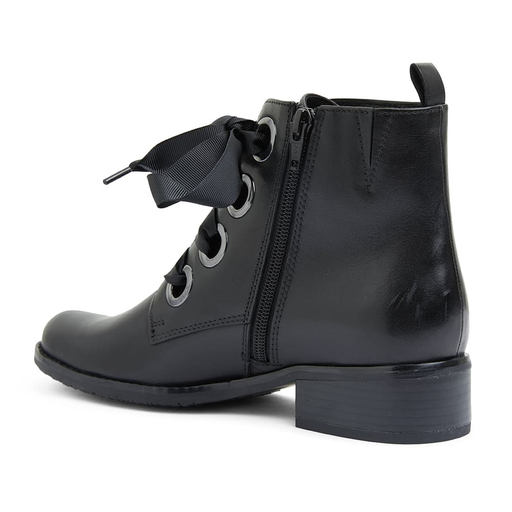 Nimble Boot in Black Leather