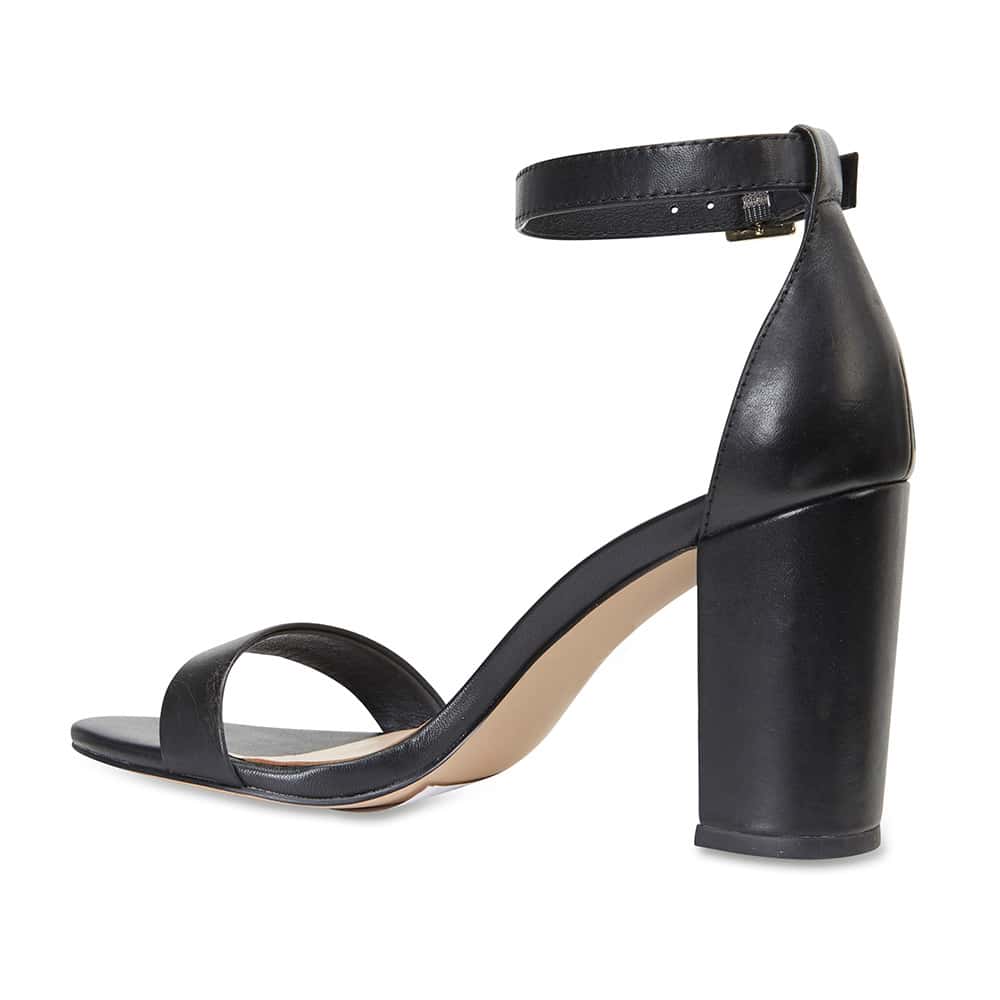 Odyssey Heel in Black Leather