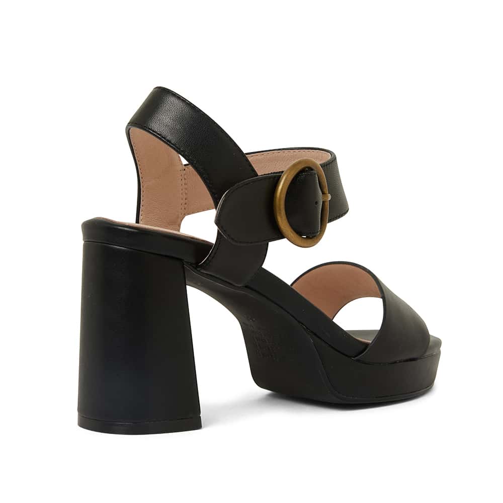 Petra Heel in Black Leather
