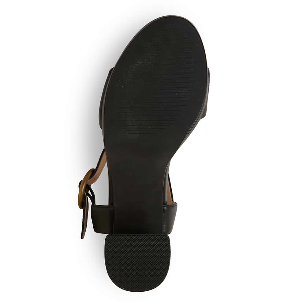 Petra Heel in Black Leather