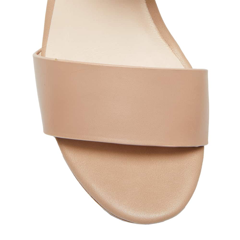 Petra Heel in Nude Leather