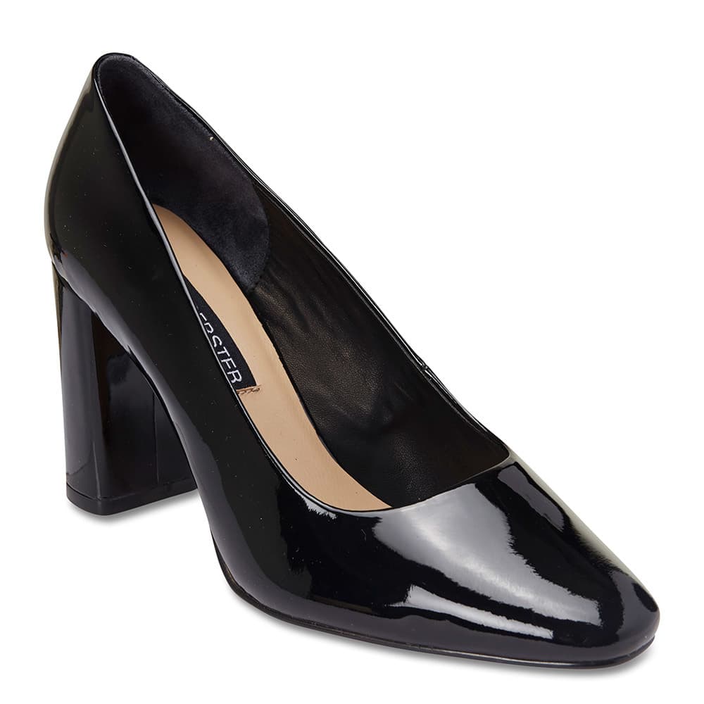 Piper Heel in Black Patent
